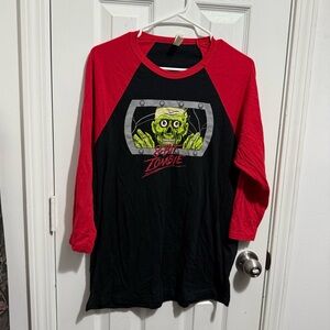 8 Bit Zombie Long Sleeve Jersey Shirt